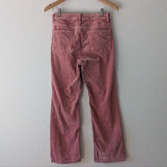 Pilcro Anthropologie The Yaya Pink Corduroy Crop Straight Jeans Women's Size 29 - Picture 4 of 8